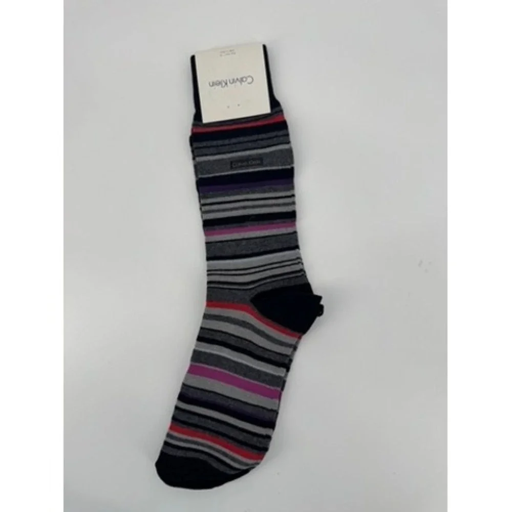 Banana Republic Calvin Klein Dress Socks Mens OS Green Houndstooth Striped 2pk